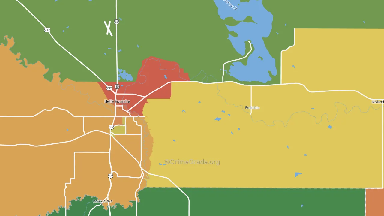 Butte County, SD Map of Assault Rates