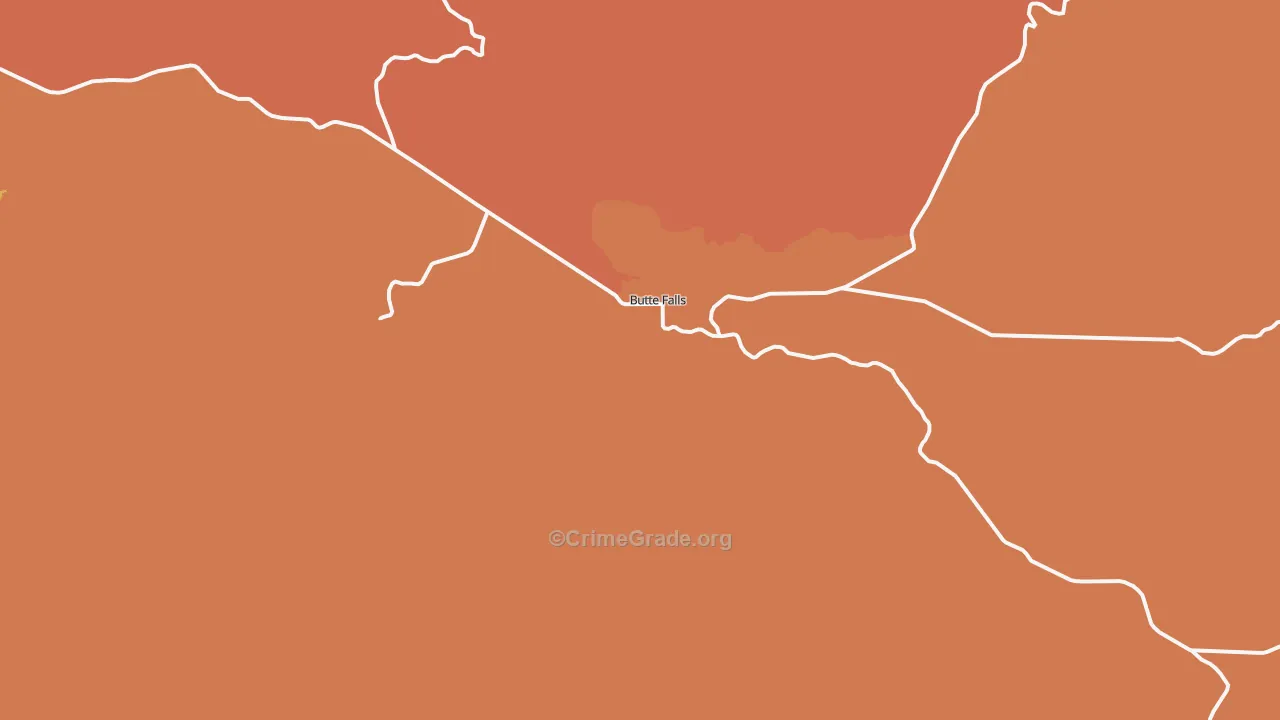 Butte Falls, OR Map of Assault Rates
