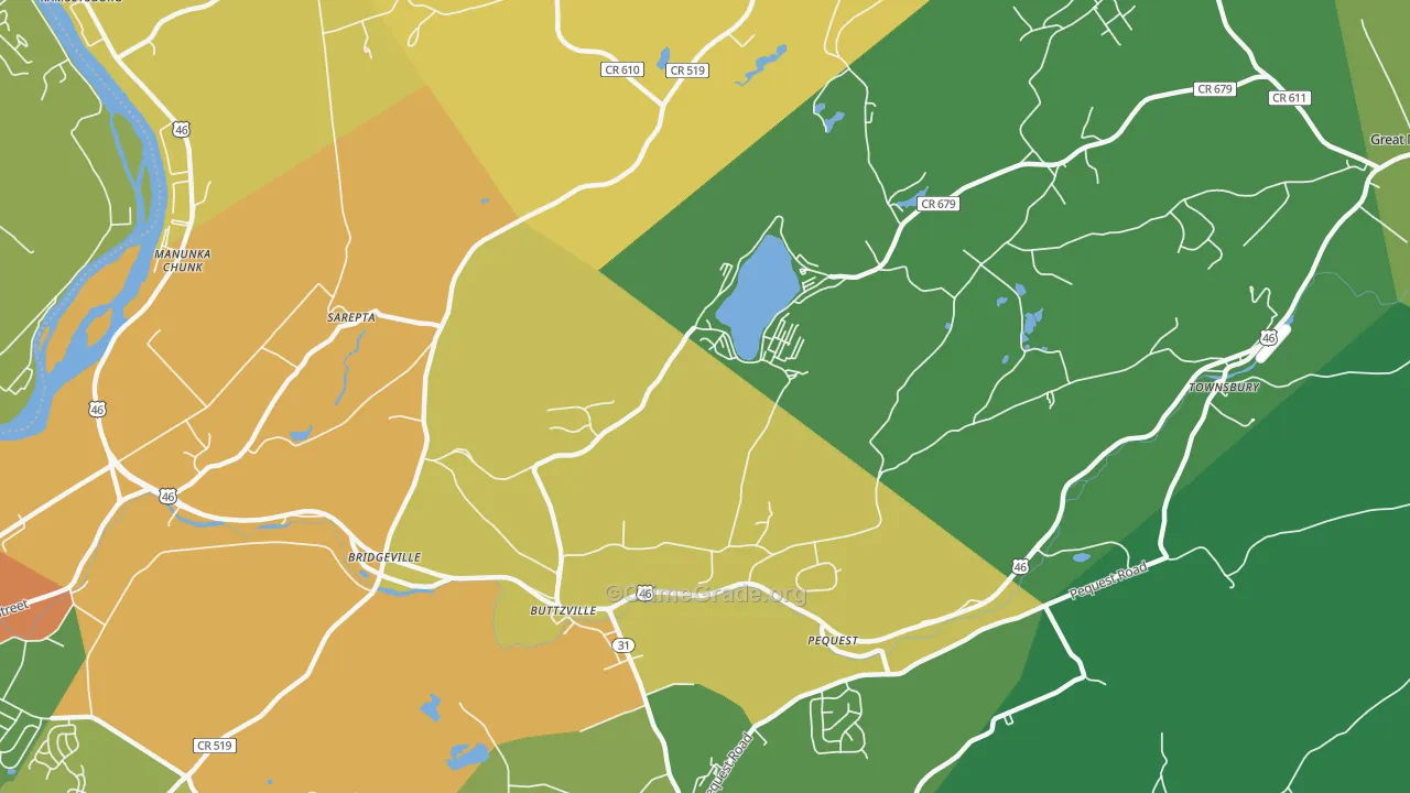 Buttzville, NJ Map of Assault Rates