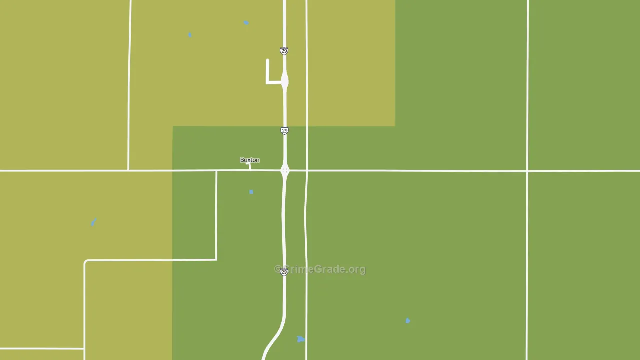 Buxton, ND Map of Assault Rates
