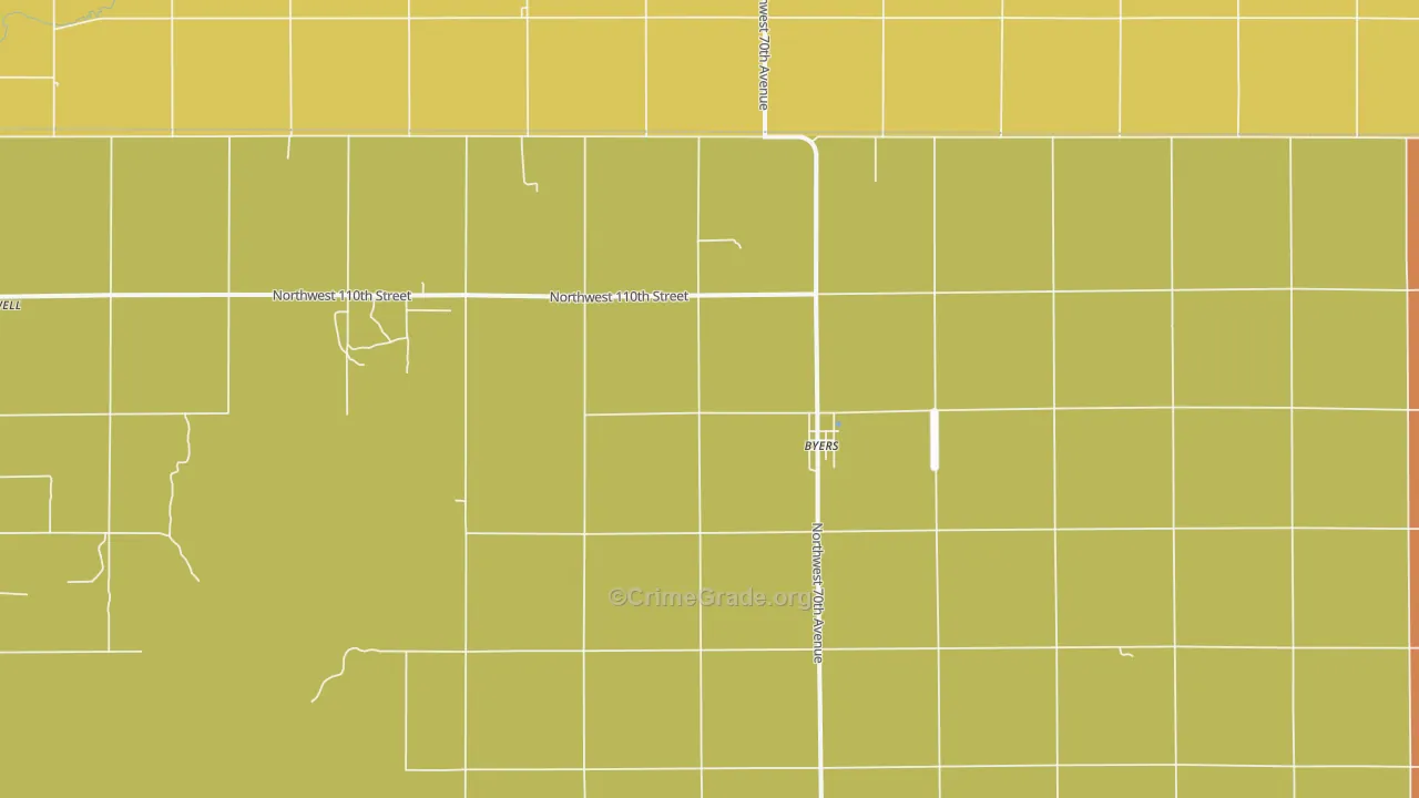 Byers, KS Map of Assault Rates