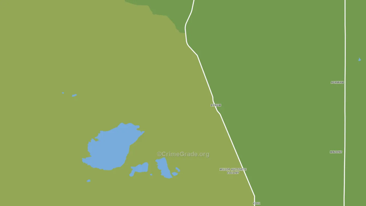 Bynum, MT Map of Assault Rates