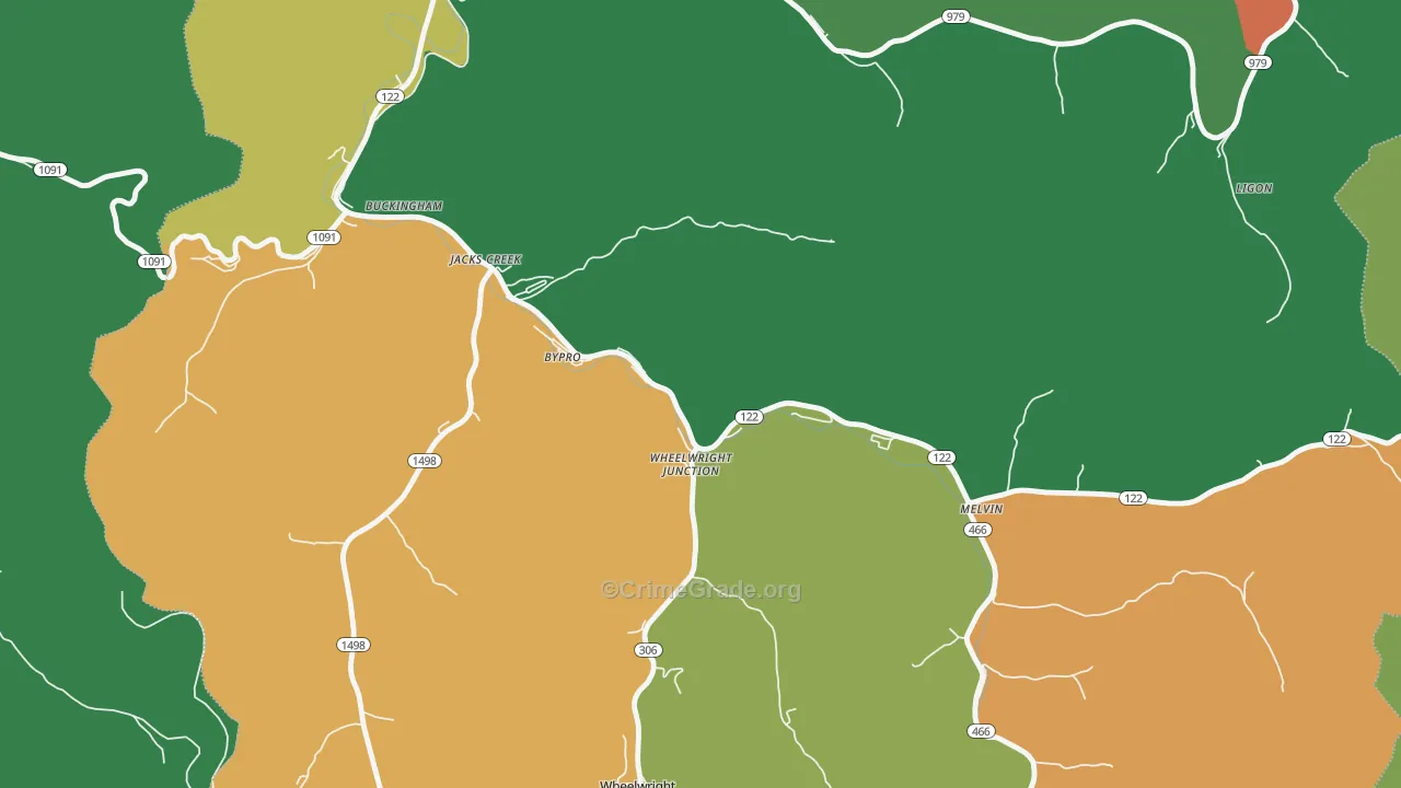 Bypro, KY Map of Assault Rates