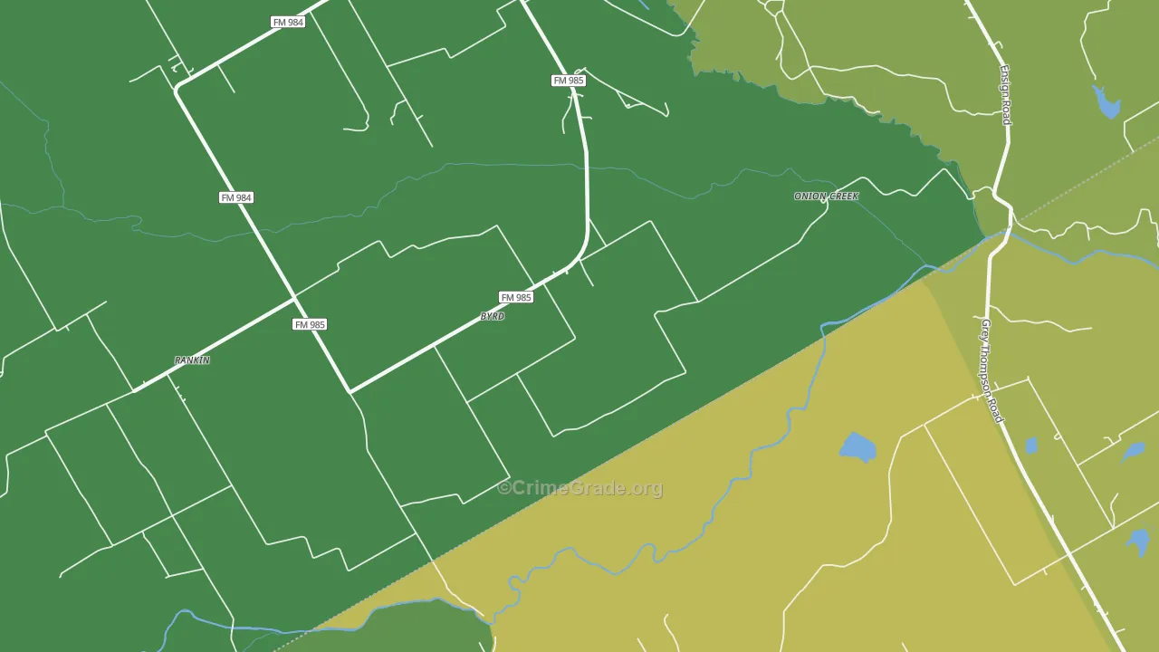Byrd, TX Map of Assault Rates
