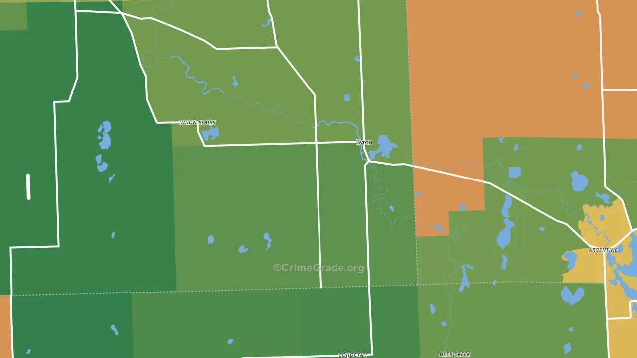 Byron, MI Map of Assault Rates