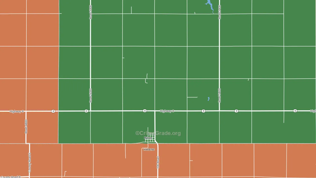 Byron, NE Map of Assault Rates