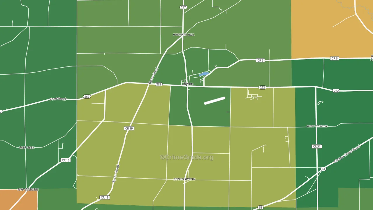 Byron, NY Map of Assault Rates