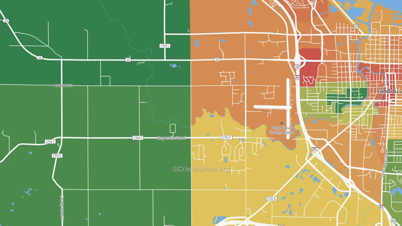 Byron, WI Map of Assault Rates