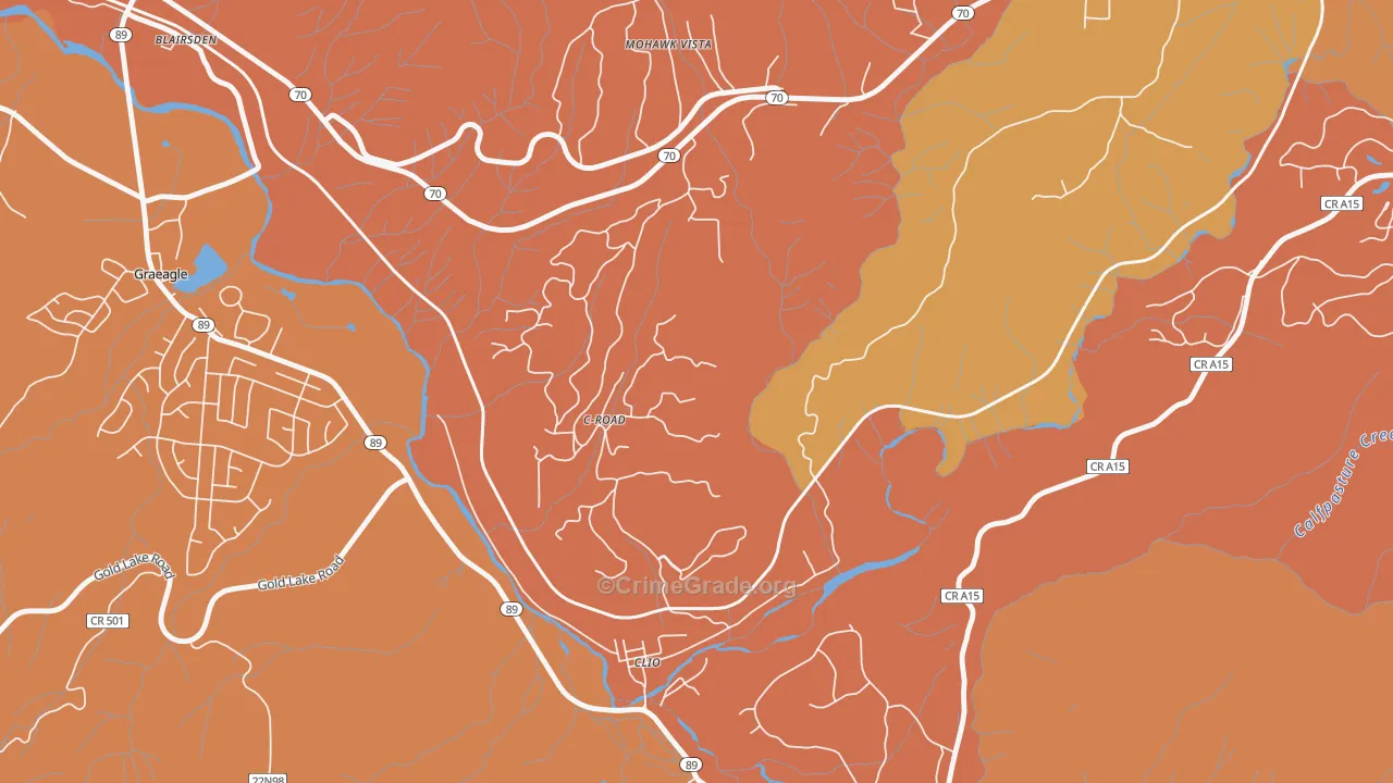 C-Road, CA Map of Assault Rates