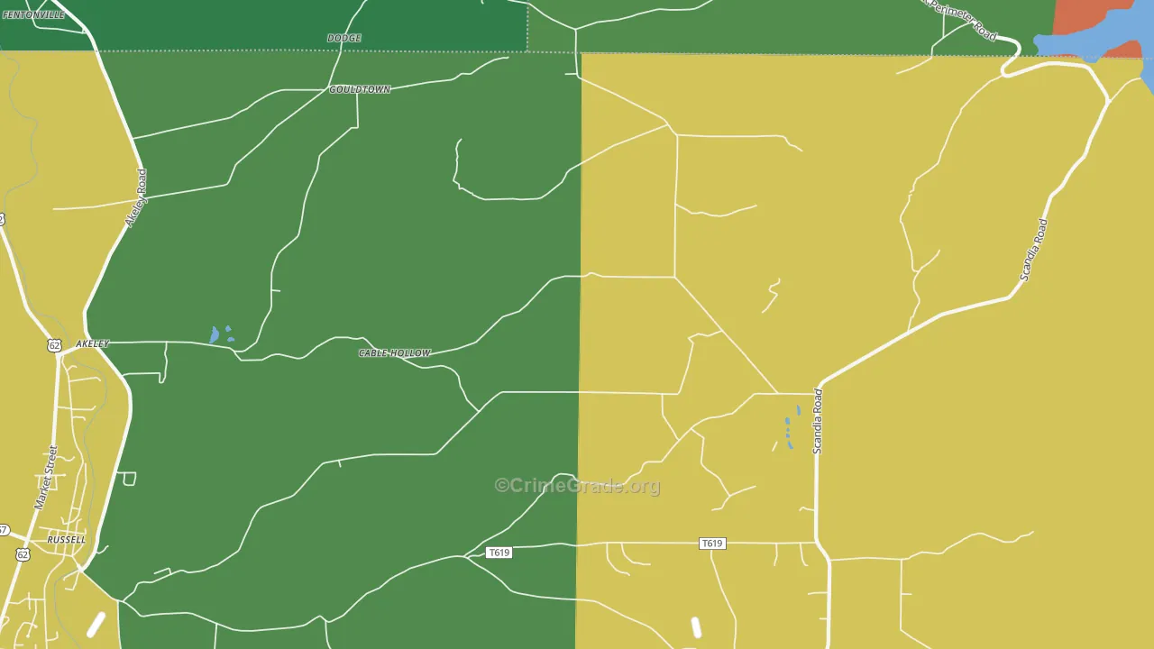 Cable Hollow, PA Map of Assault Rates