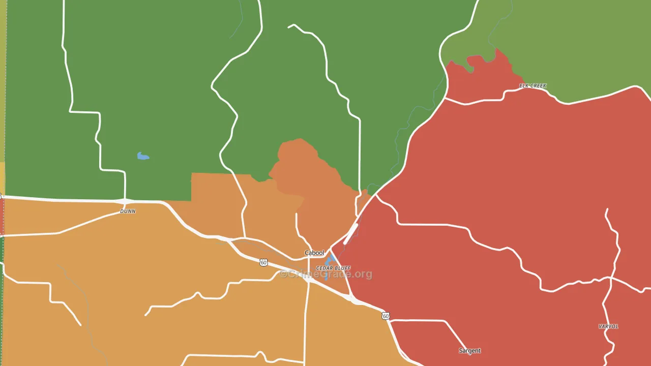 Cabool, MO Map of Assault Rates