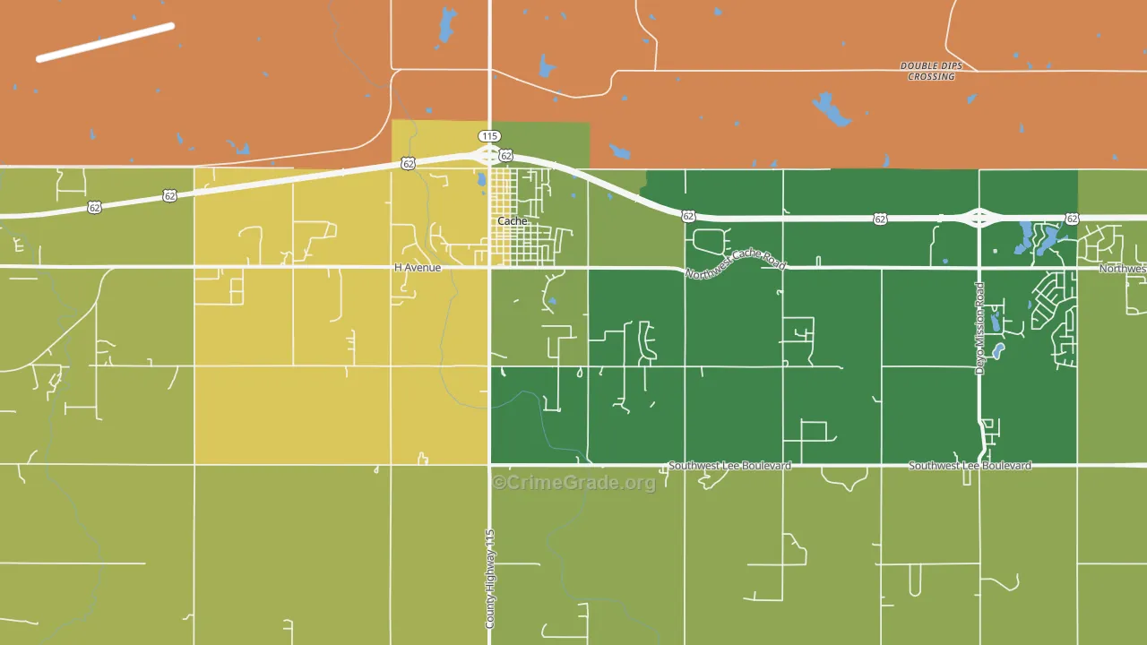 Cache, OK Map of Assault Rates