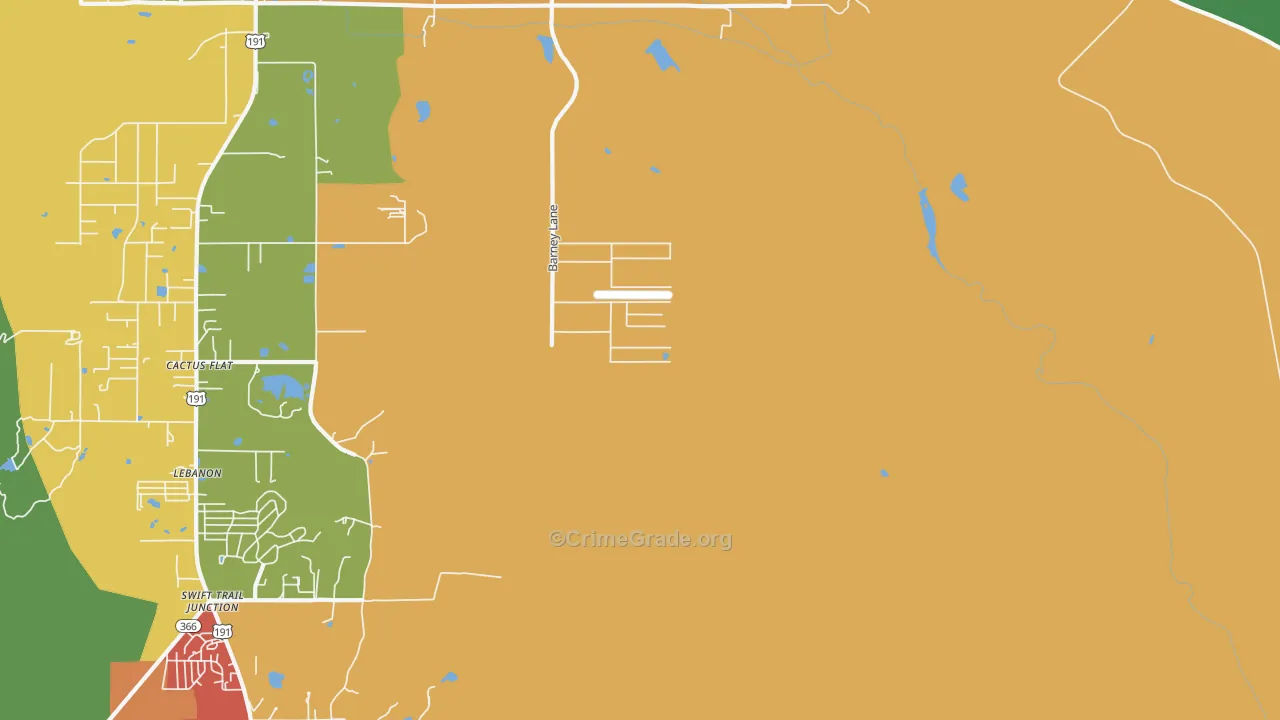 Cactus Flat, AZ Map of Assault Rates