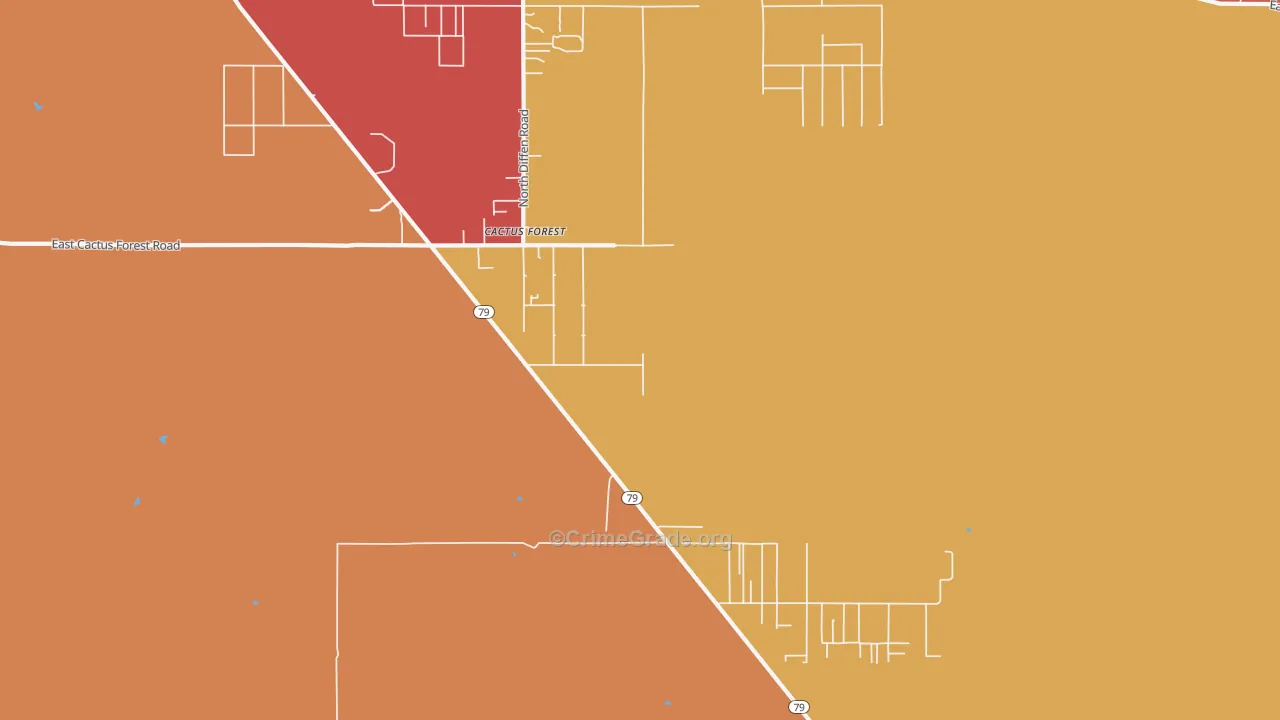 Cactus Forest, AZ Map of Assault Rates