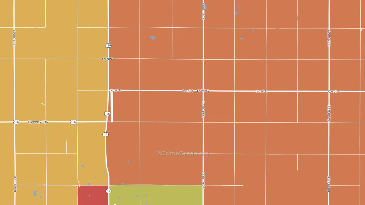 Cadams, NE Map of Assault Rates
