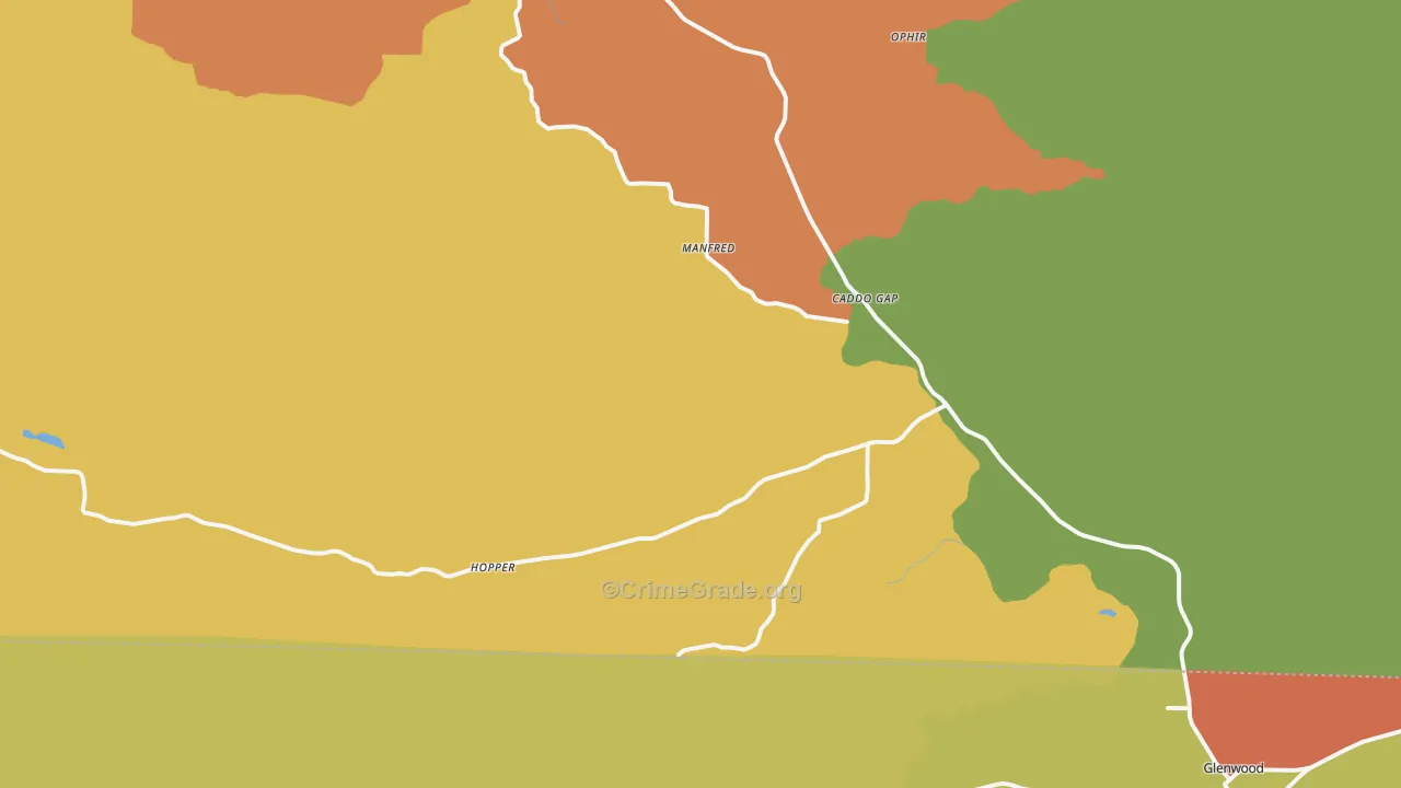 Caddo Gap, AR Map of Assault Rates