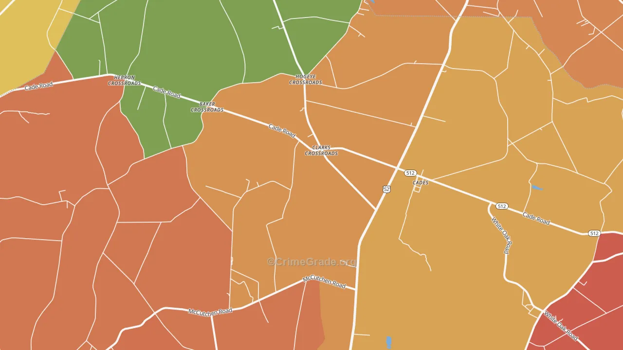 Cades, SC Map of Assault Rates