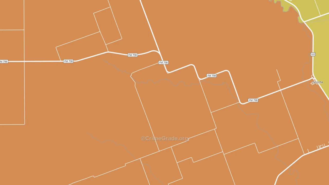 Caesar, TX Map of Assault Rates
