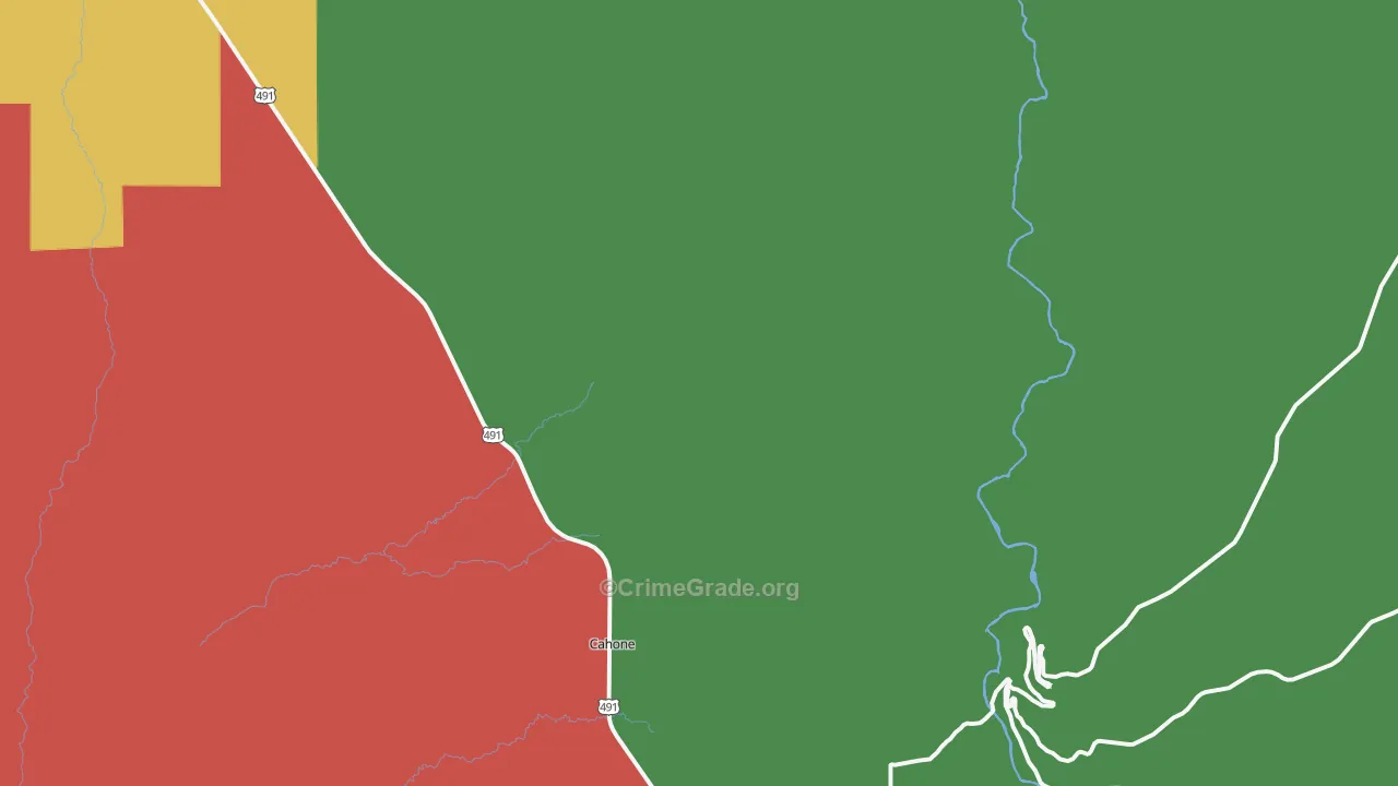 Cahone, CO Map of Assault Rates