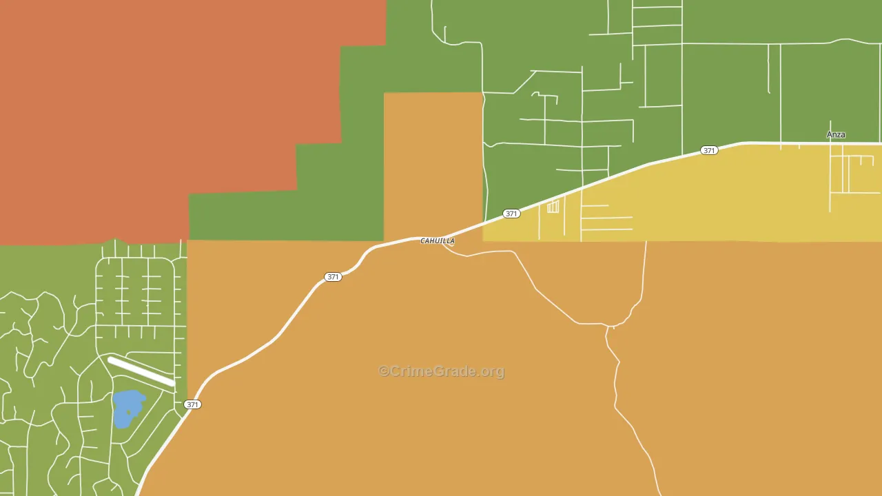 Cahuilla, CA Map of Assault Rates