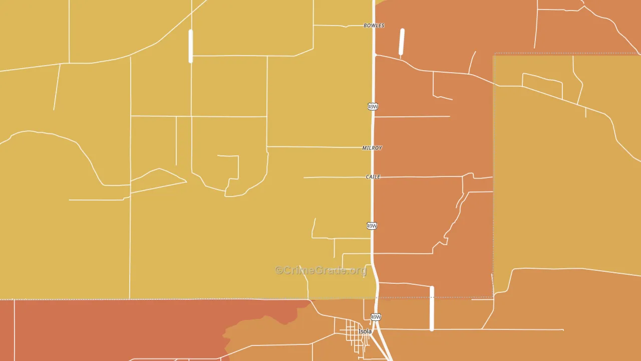 Caile, MS Map of Assault Rates