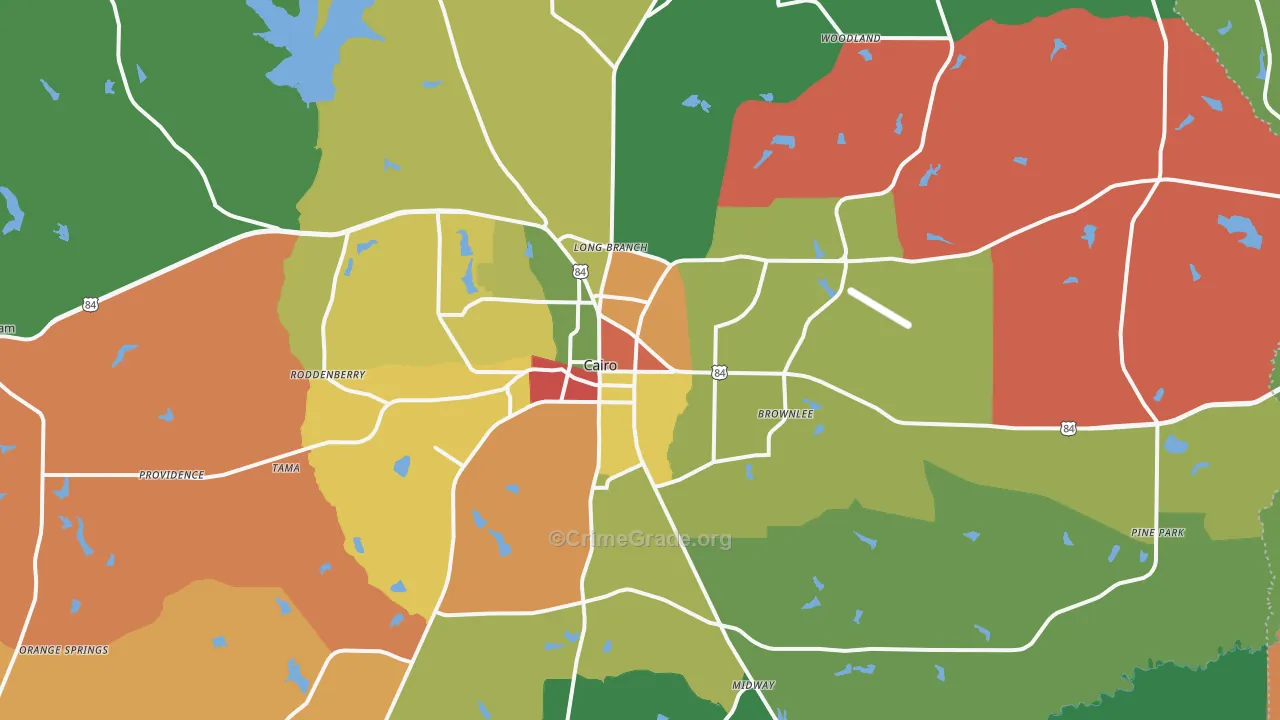 Cairo, GA Map of Assault Rates