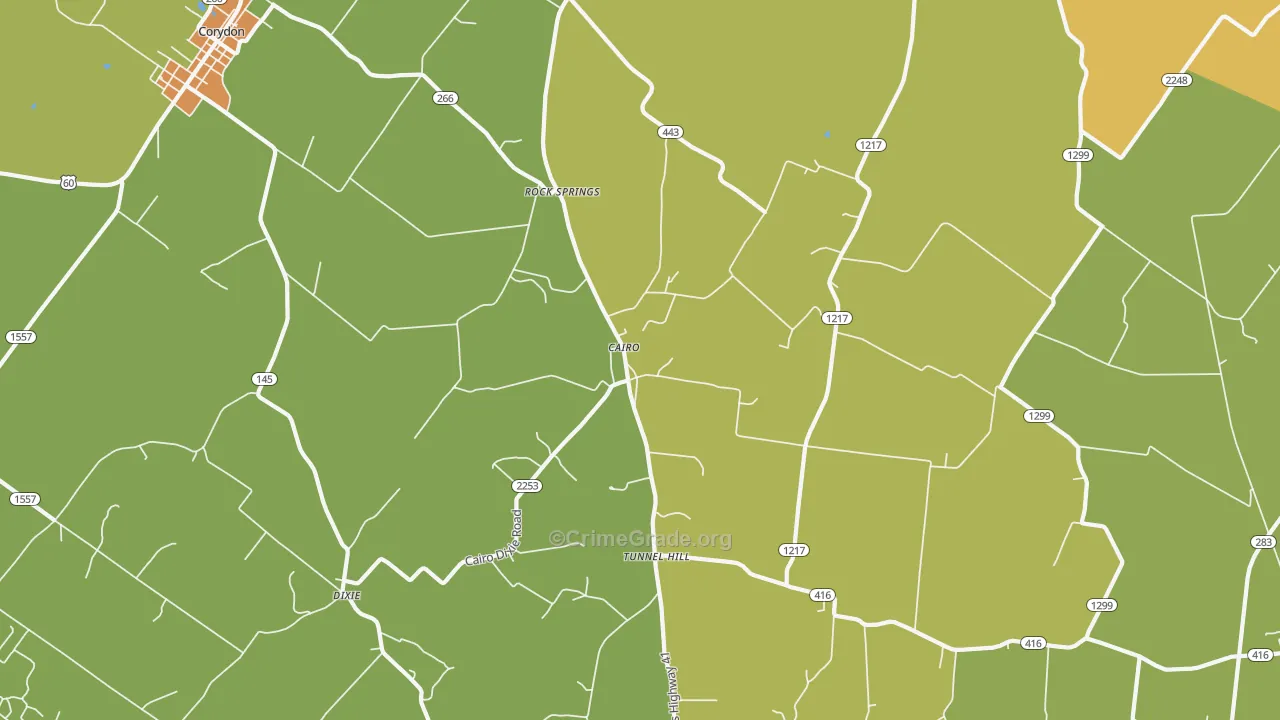 Cairo, KY Map of Assault Rates