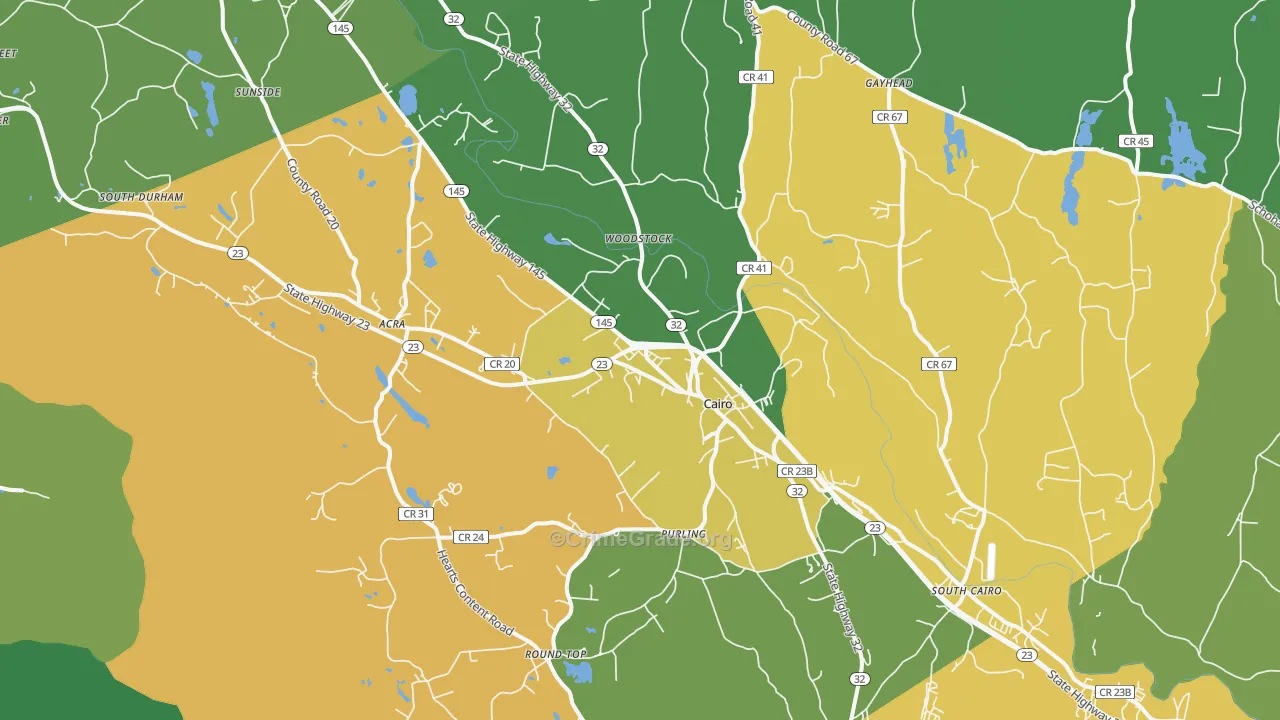 Cairo, NY Map of Assault Rates