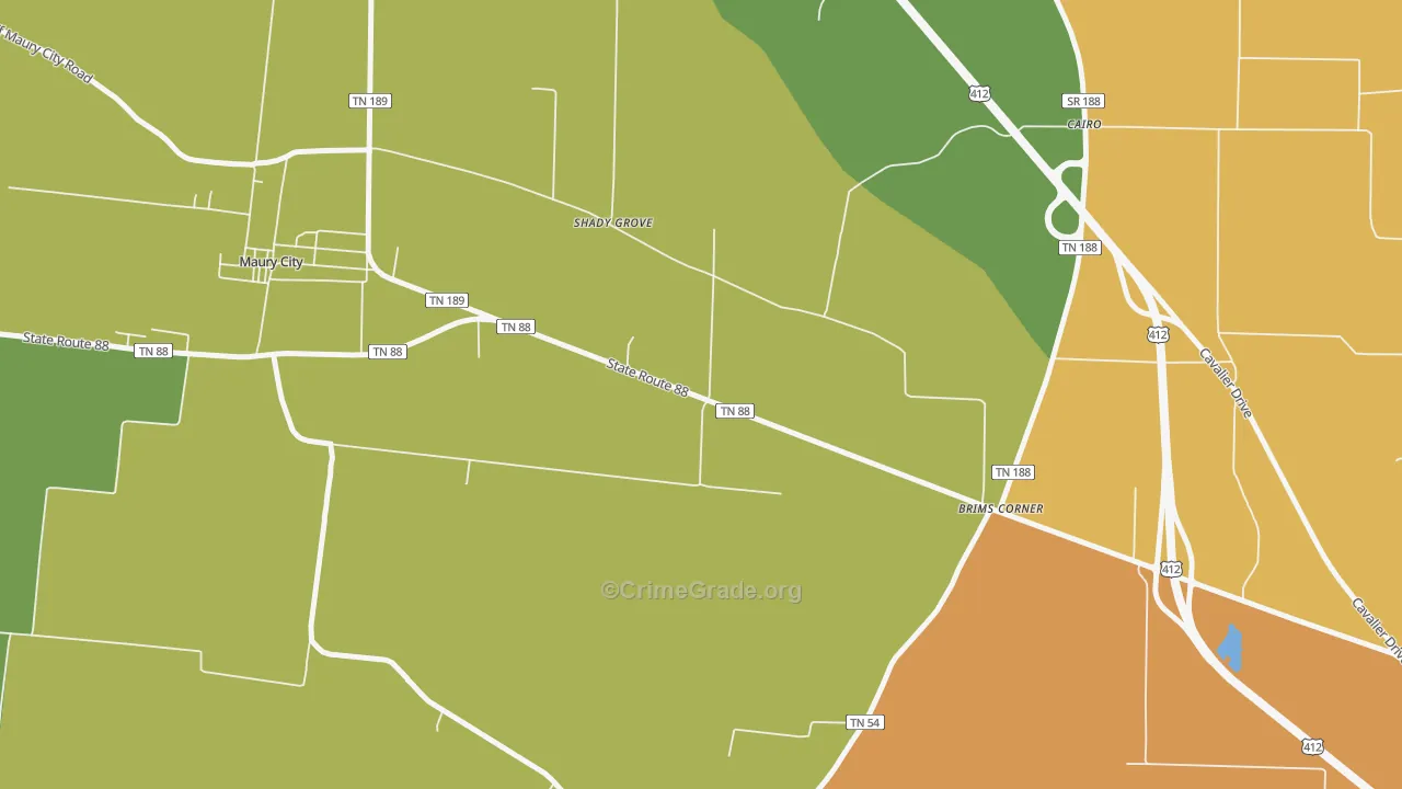 Cairo, TN Map of Assault Rates