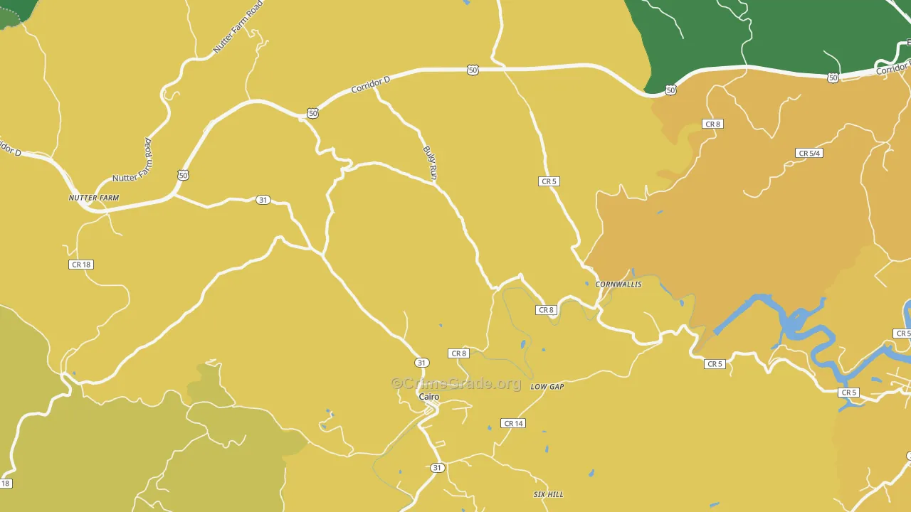 Cairo, WV Map of Assault Rates
