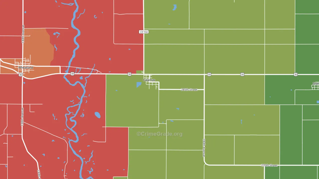 Calamus, IA Map of Assault Rates