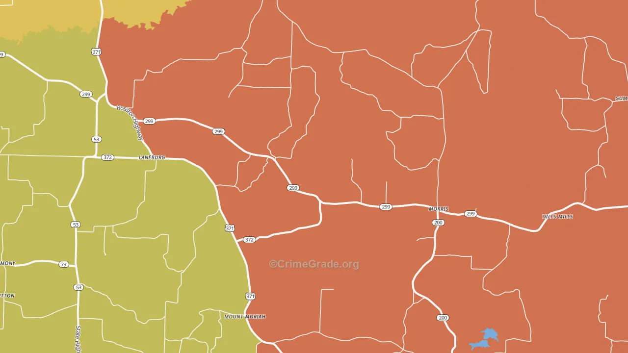 Cale, AR Map of Assault Rates