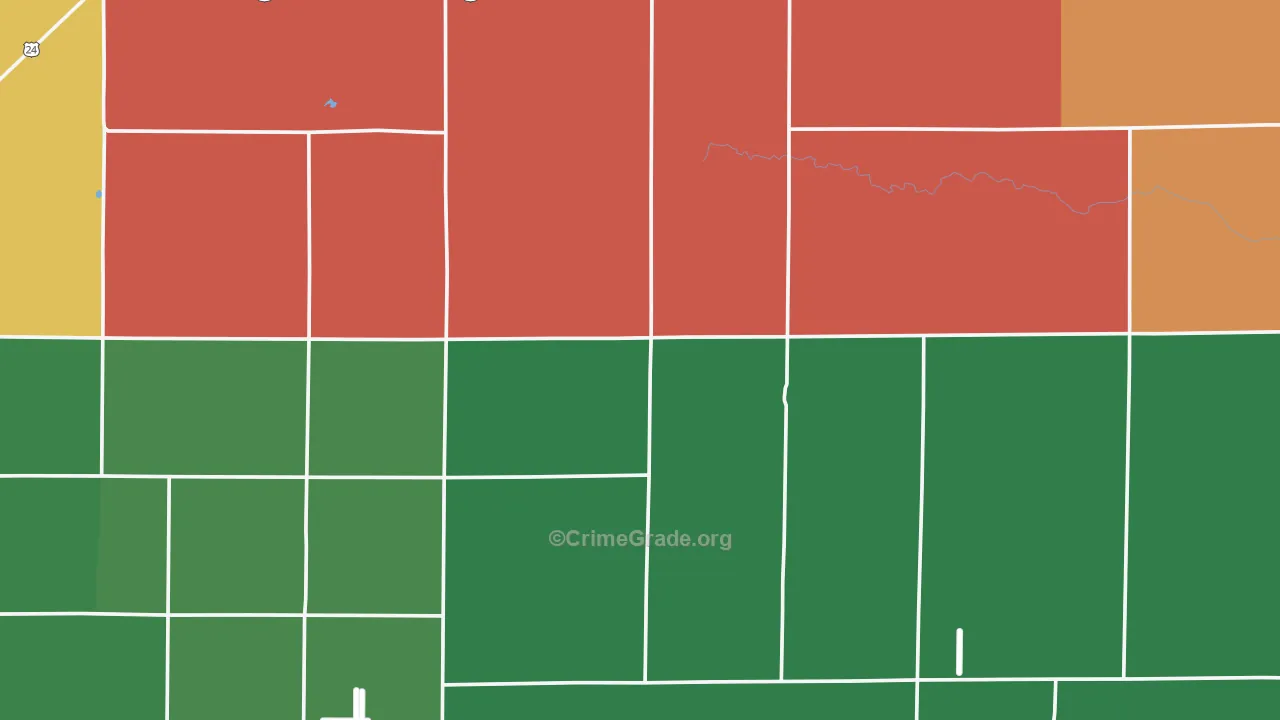 Calhan, CO Map of Assault Rates