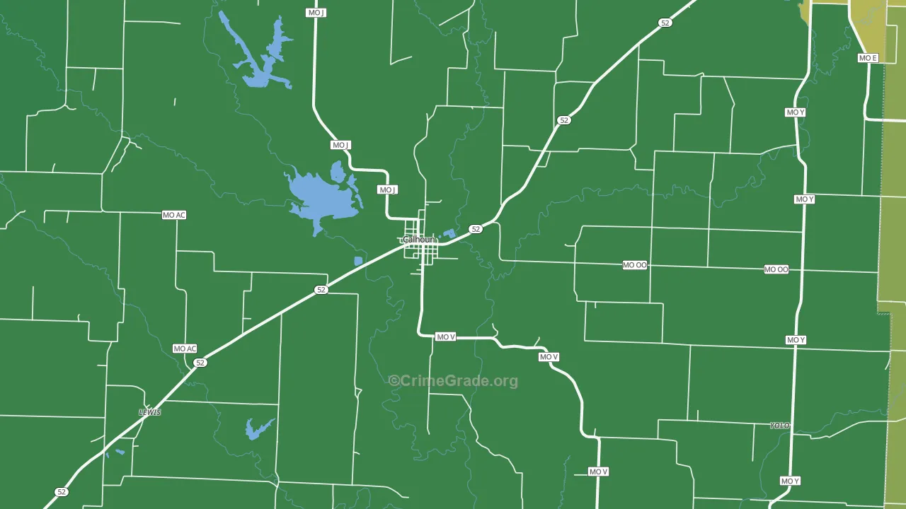 Calhoun, MO Map of Assault Rates