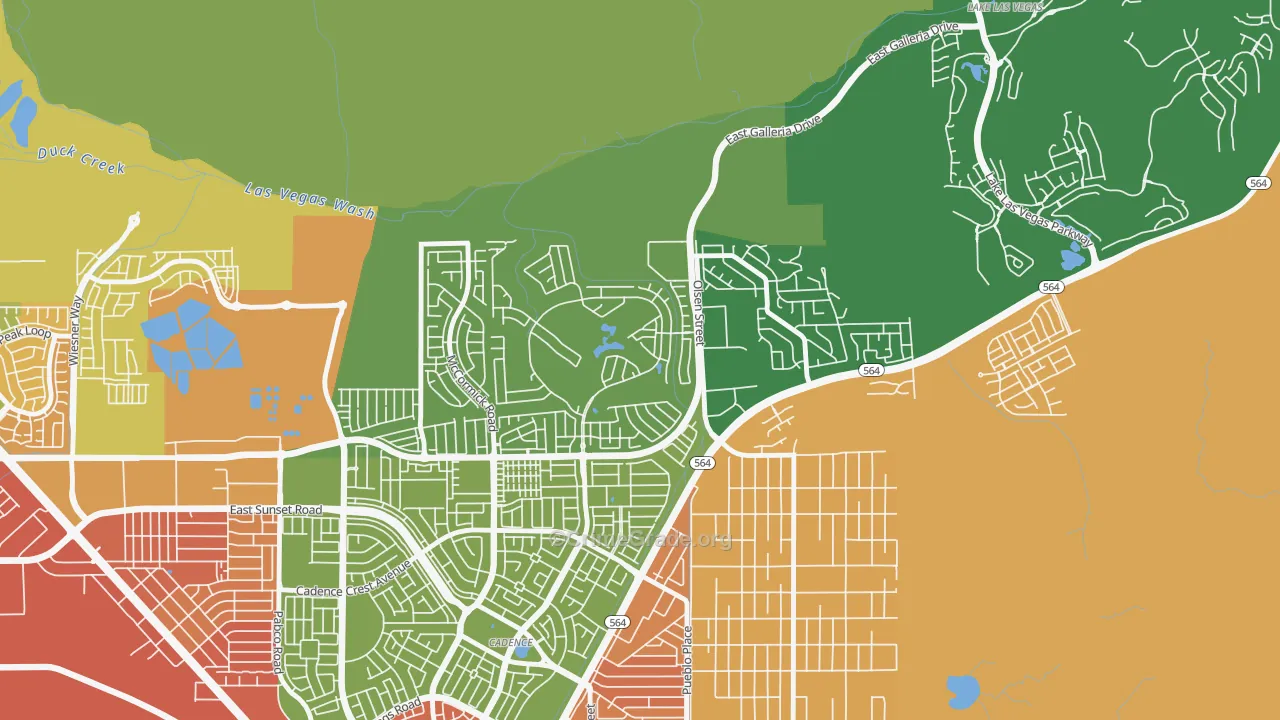 Calico Ridge, Henderson, NV Map of Assault Rates