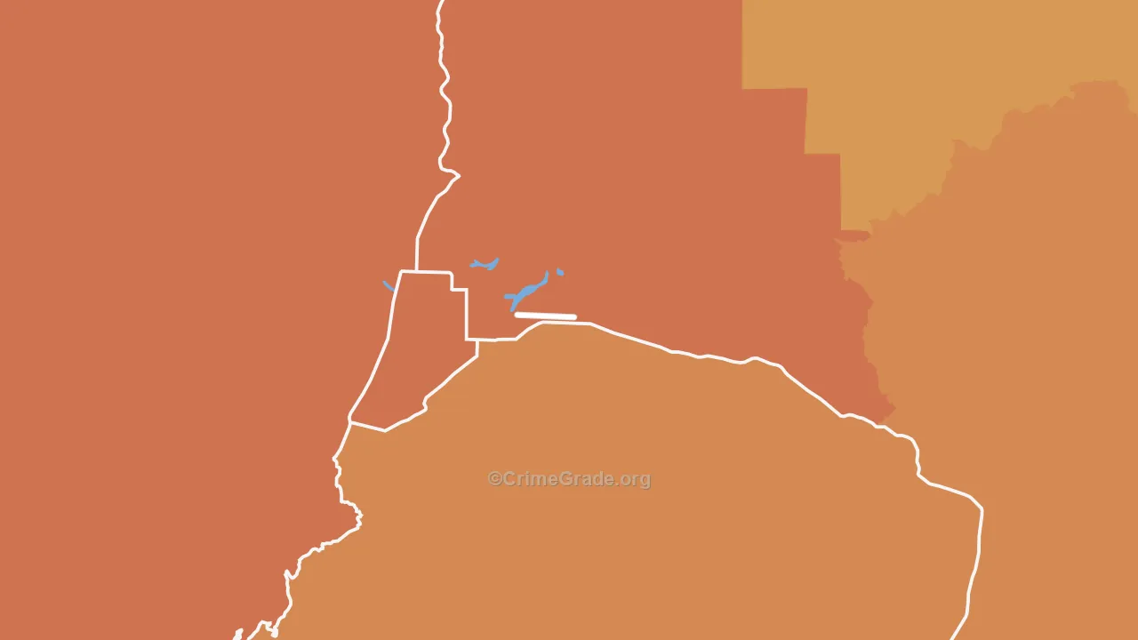 Caliente, CA Map of Assault Rates