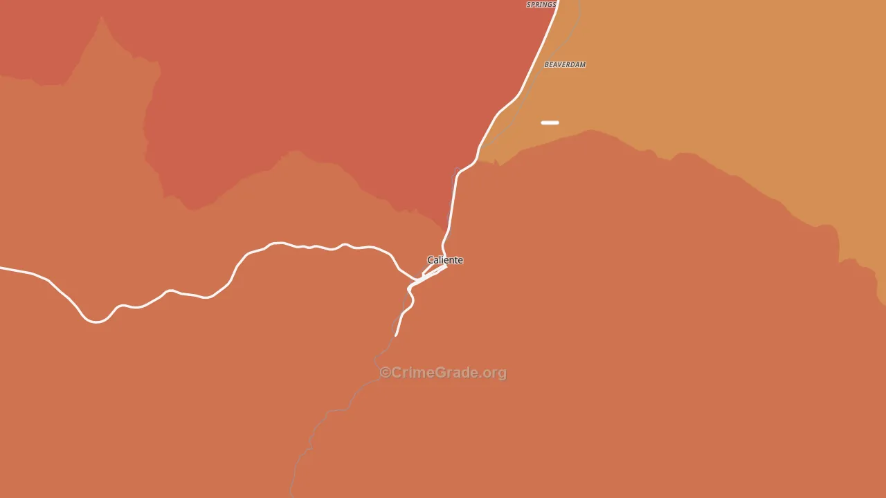 Caliente, NV Map of Assault Rates