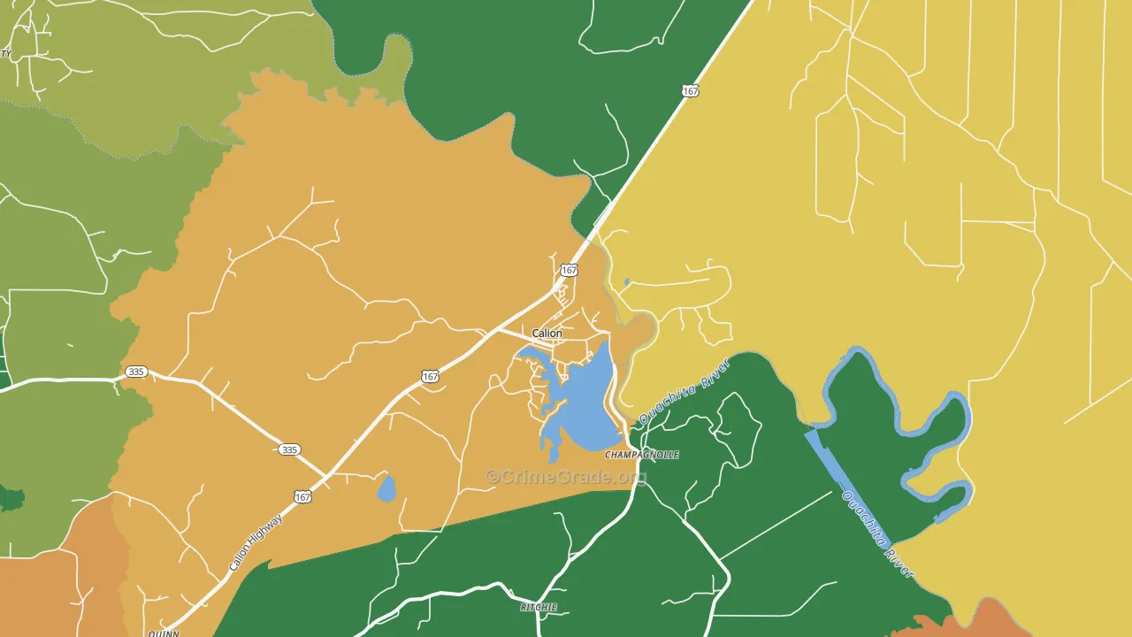 Calion, AR Map of Assault Rates
