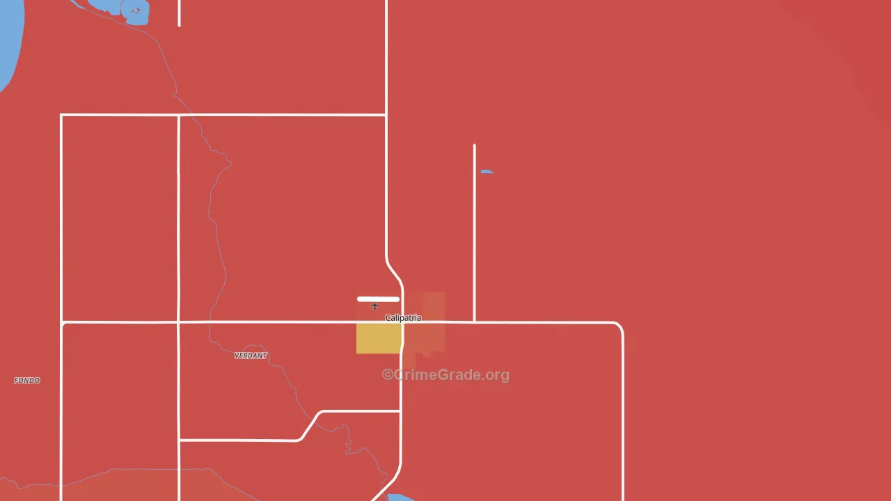 Calipatria, CA Map of Assault Rates
