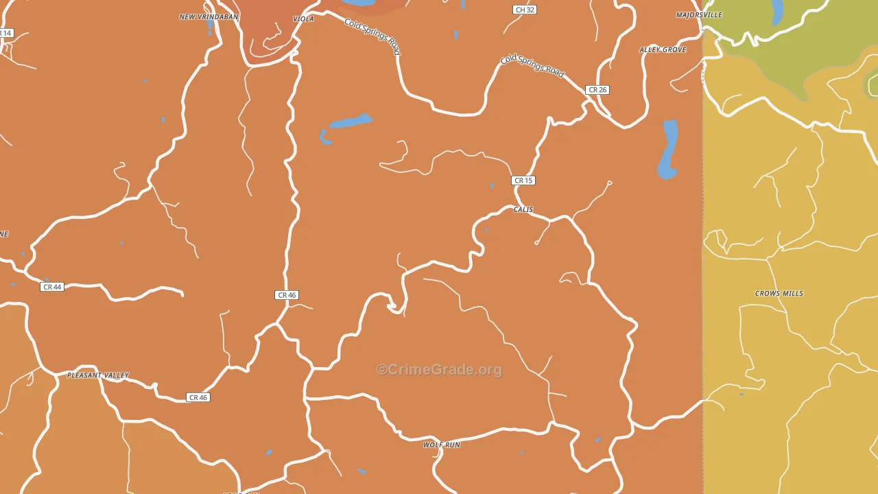 Calis, WV Map of Assault Rates