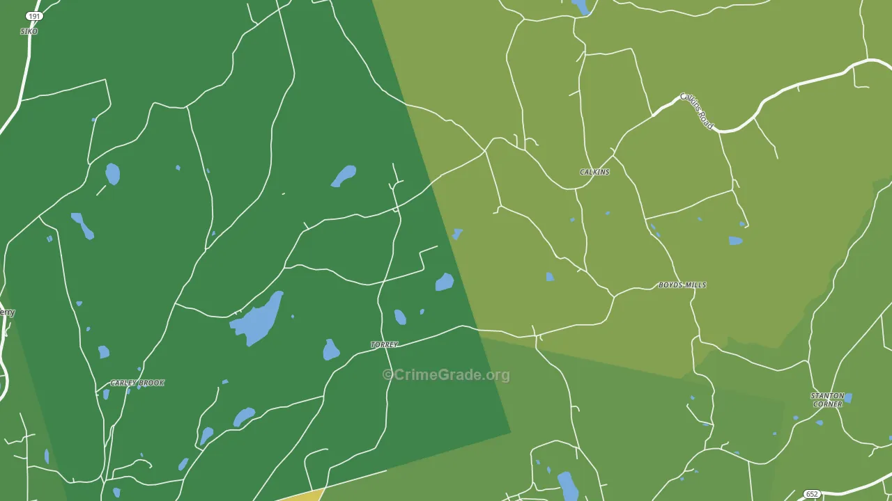 Calkins, PA Map of Assault Rates