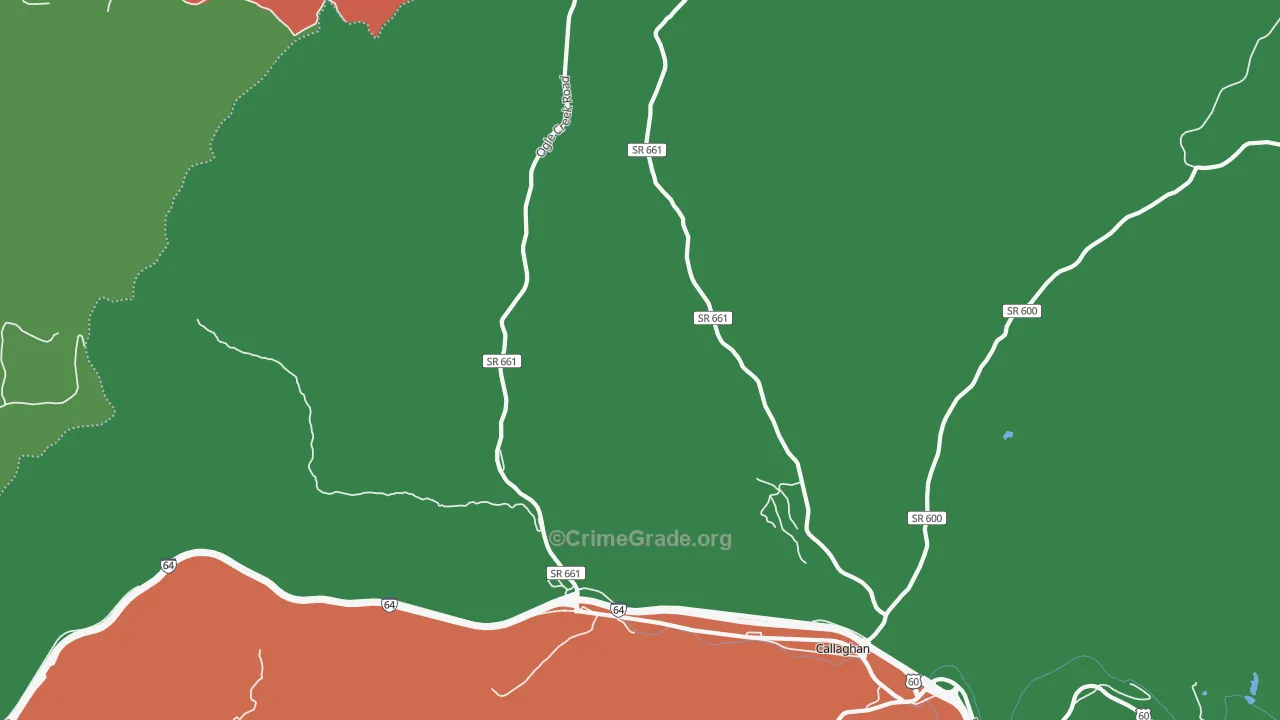 Callaghan, VA Map of Assault Rates