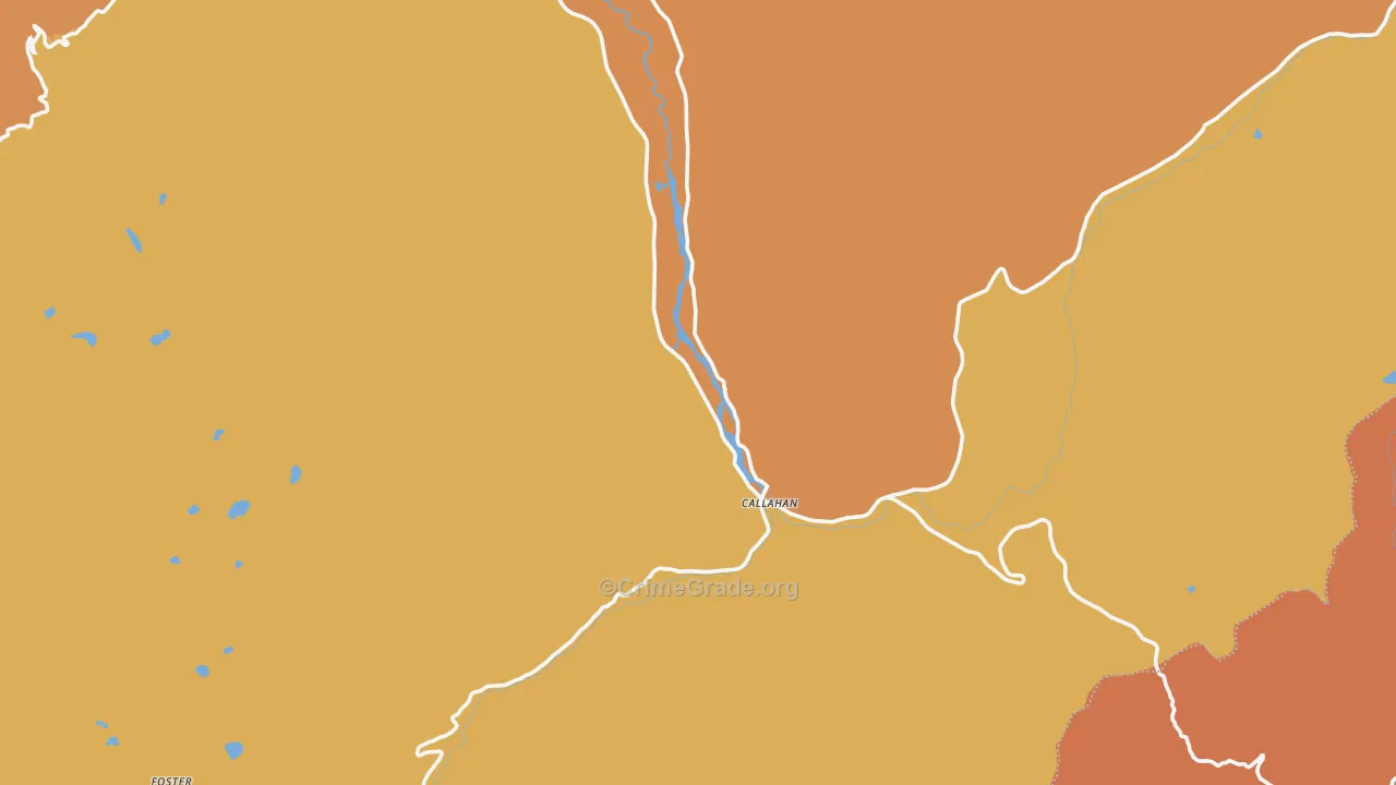 Callahan, CA Map of Assault Rates