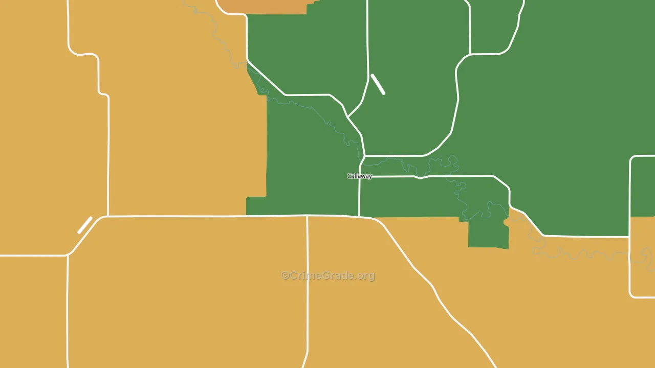 Callaway, NE Map of Assault Rates