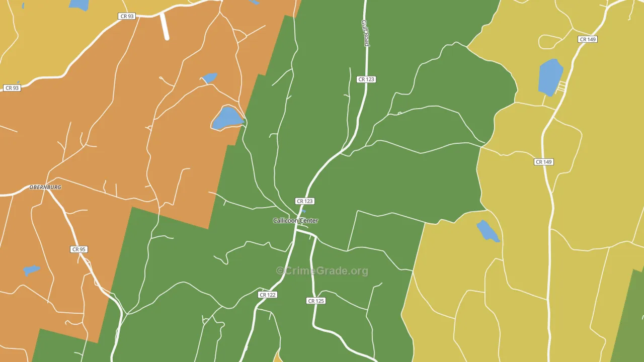 Callicoon Center, NY Map of Assault Rates