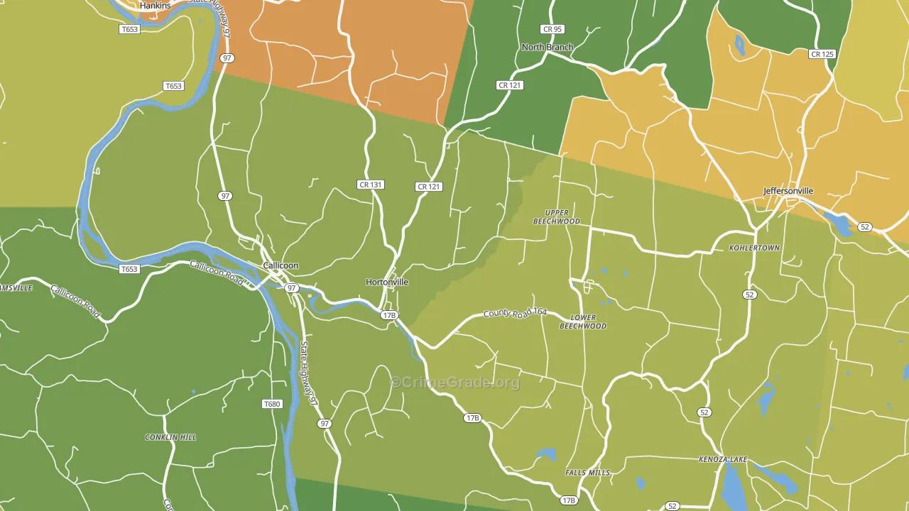 Callicoon, NY Map of Assault Rates