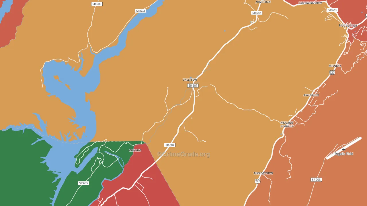 Callison, VA Map of Assault Rates