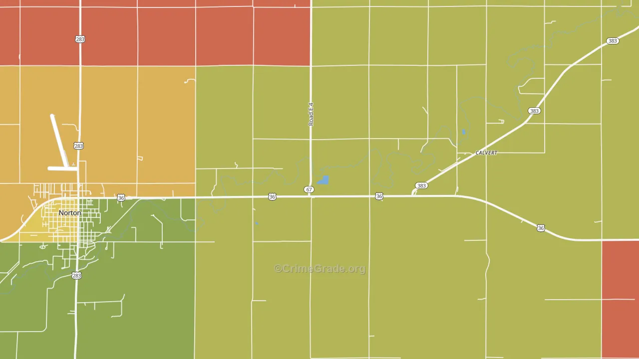 Calvert, KS Map of Assault Rates