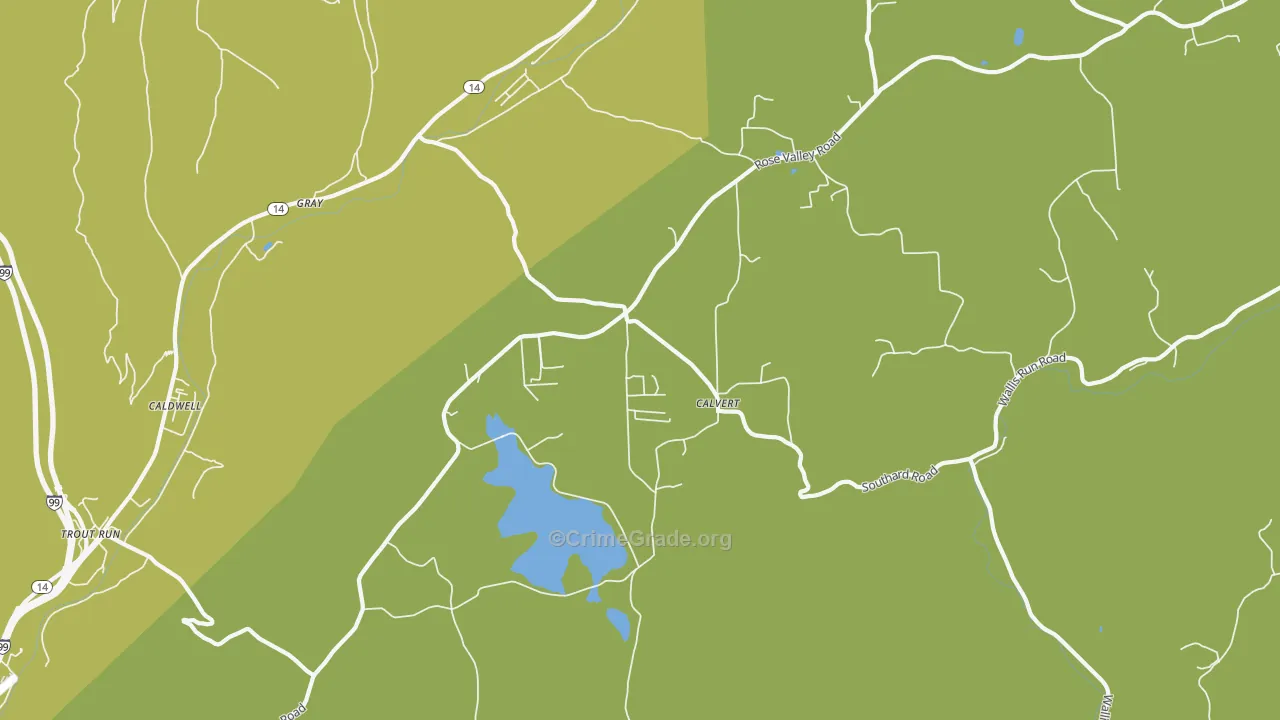 Calvert, PA Map of Assault Rates