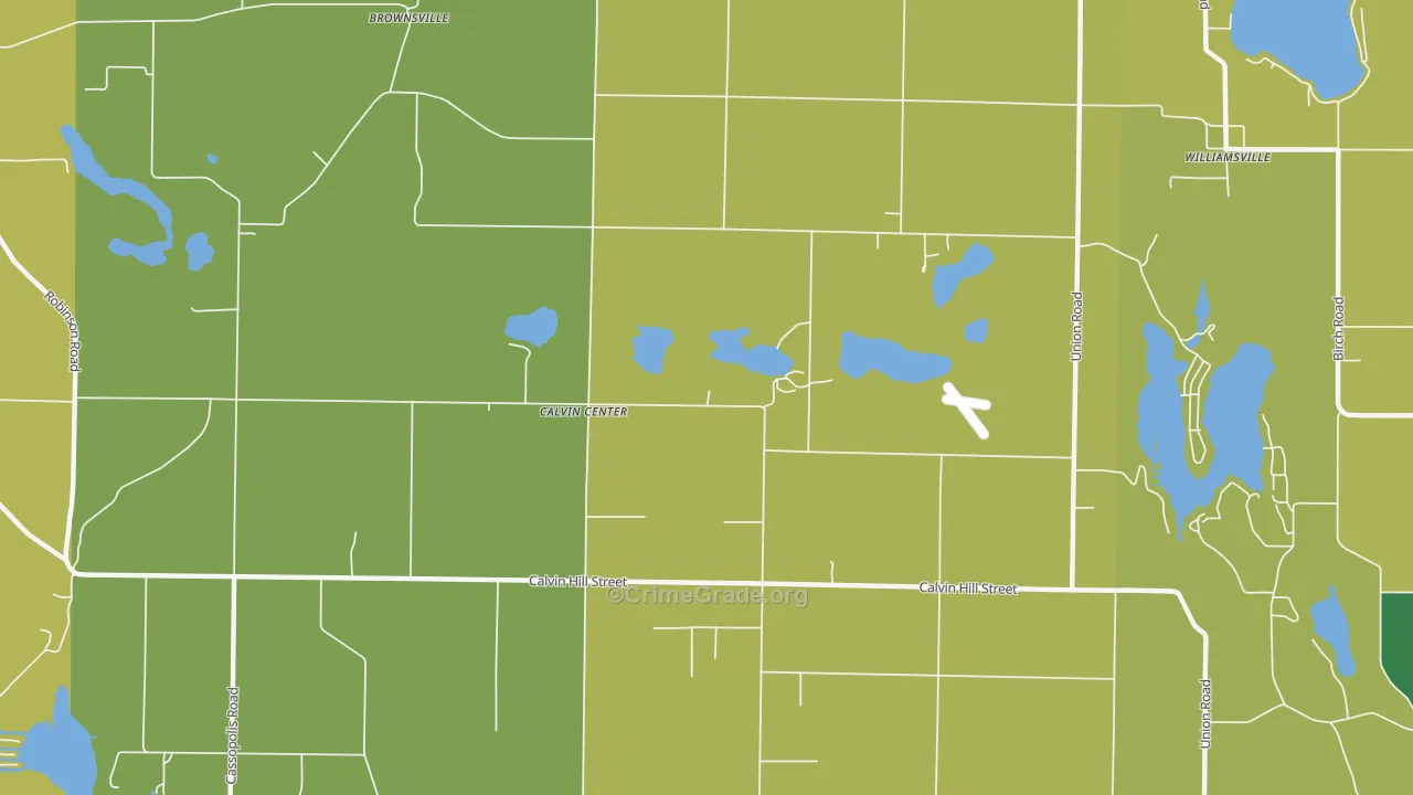 Calvin Center, MI Map of Assault Rates